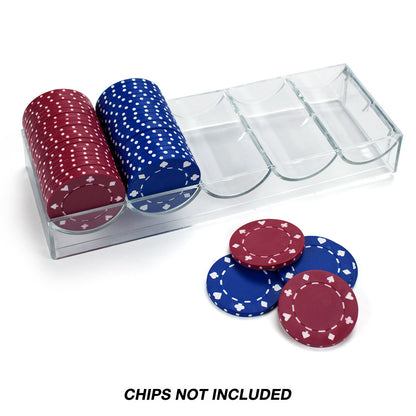 100 Count Clear Acrylic Poker Chip Tray