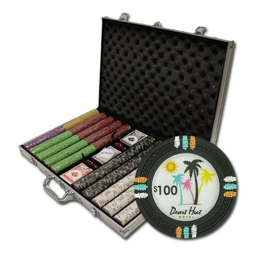 1000 Desert Heat Poker Chip Set with Aluminum Case