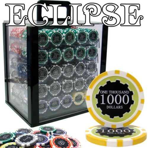 1000 Eclipse Poker Chip Set with Acrylic Case