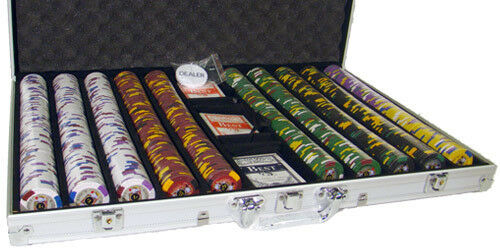 1000 Kings Casino Poker Chip Set with Aluminum Case