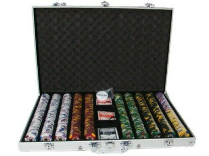 1000 Kings Casino Poker Chip Set with Aluminum Case