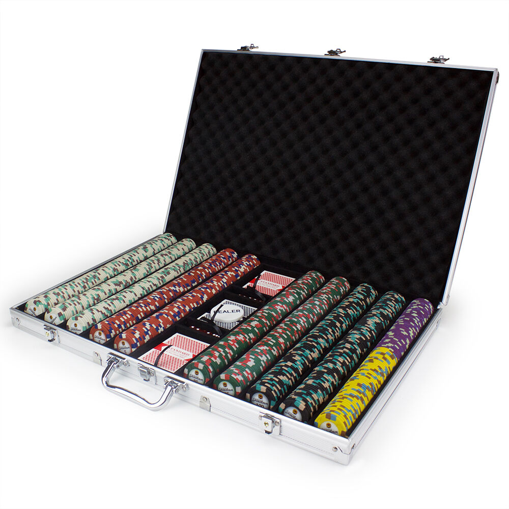 1000 Showdown Poker Chip Set with Aluminum Case