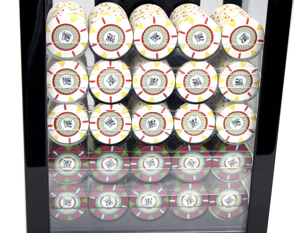 1000 The Mint Poker Chip Set with Acrylic Case