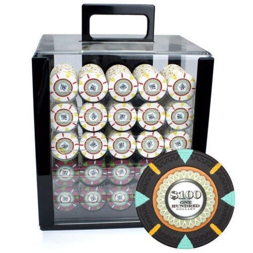 1000 The Mint Poker Chip Set with Acrylic Case