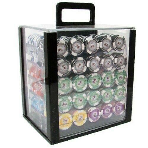 1000 Tournament Pro Poker Chip Set with Acrylic Case