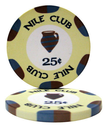 600 Nile Club Ceramic Poker Chip Set with Aluminum Case