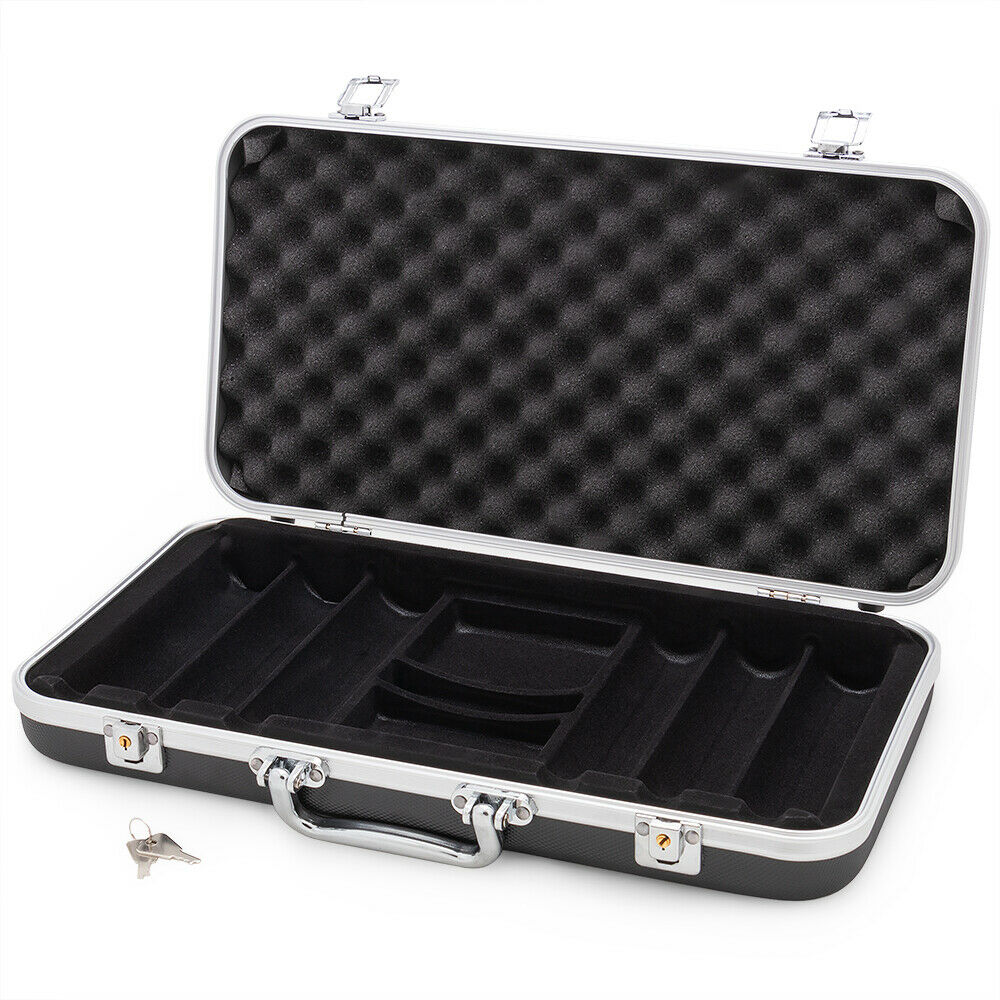 300 Count Lightweight Heavy Duty Black Poker Chip Case