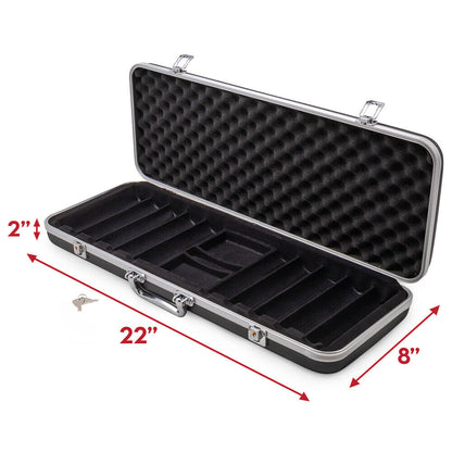 500 Count Lightweight Heavy Duty Black Poker Chip Case