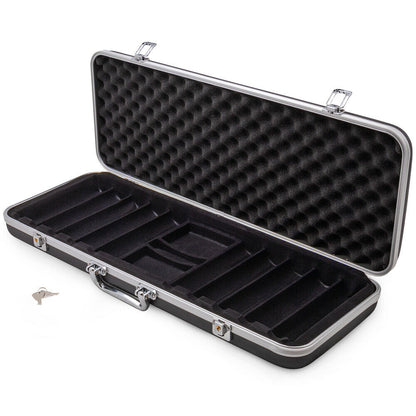 500 Count Lightweight Heavy Duty Black Poker Chip Case