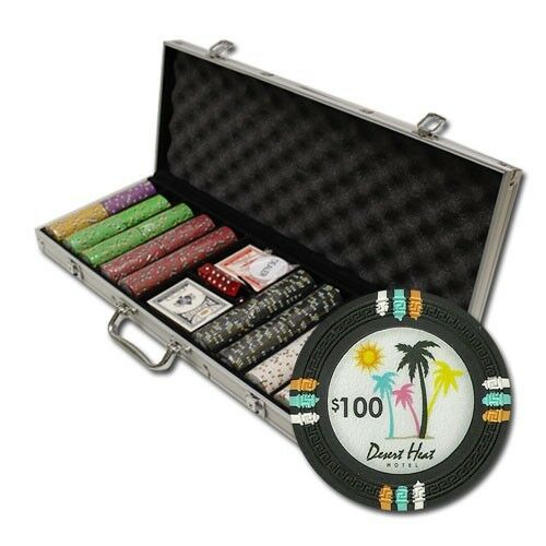 500 Desert Heat Poker Chip Set with Aluminum Case