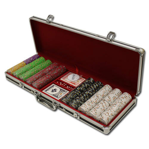 500 Desert Heat Poker Chip Set with Black Aluminum Case