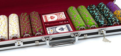 500 Rock & Roll Poker Chip Set with Black Aluminum Case