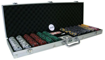 600 Ace King Suited Poker Chip Set with Aluminum Case