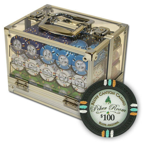 600 Bluff Canyon Poker Chip Set with Acrylic Case