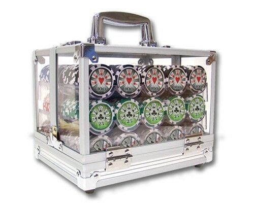 600 High Roller Poker Chip Set with Acrylic Case