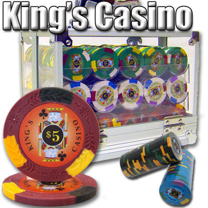 600 Kings Casino Poker Chip Set with Acrylic Case