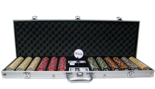 600 Nile Club Ceramic Poker Chip Set with Aluminum Case