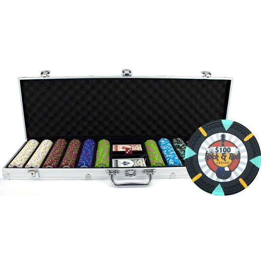 600 Rock & Roll Poker Chip Set with Aluminum Case