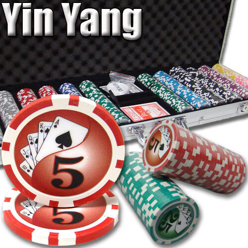 600 Yin Yang Poker Chip Set with Aluminum Case