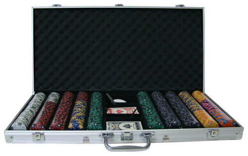 750 Ace King Suited Poker Chip Set with Aluminum Case