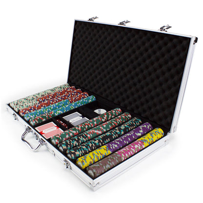 750 Monaco Club Poker Chip Set with Aluminum Case