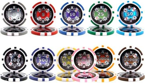 750 Ace Casino Poker Chip Set with Aluminum Case