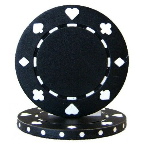 (25) Black Suited Poker Chips