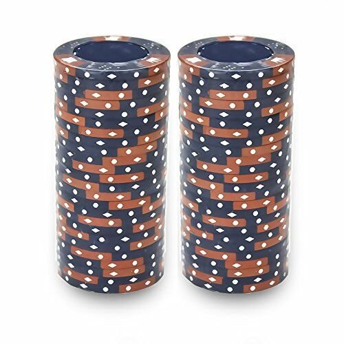 (25) Blue Crown & Dice Poker Chips