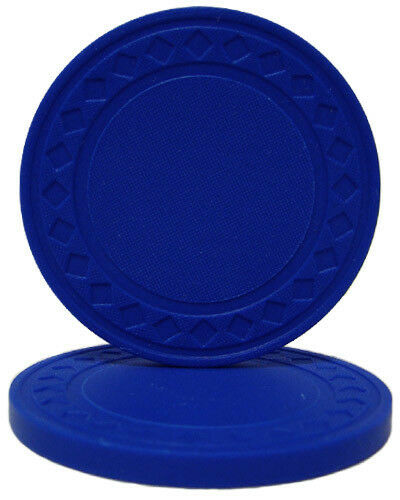 (25) Blue Super Diamond Poker Chips