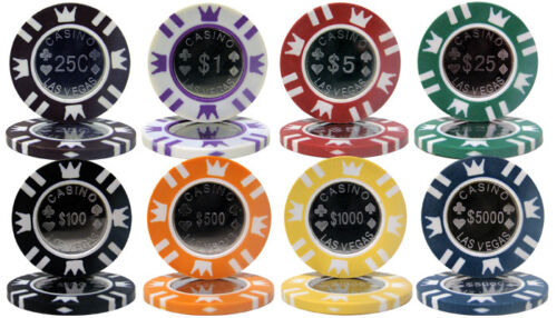 750 Coin Inlay Poker Chip Set with Aluminum Case