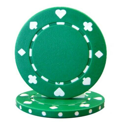 (25) Green Suited Poker Chips