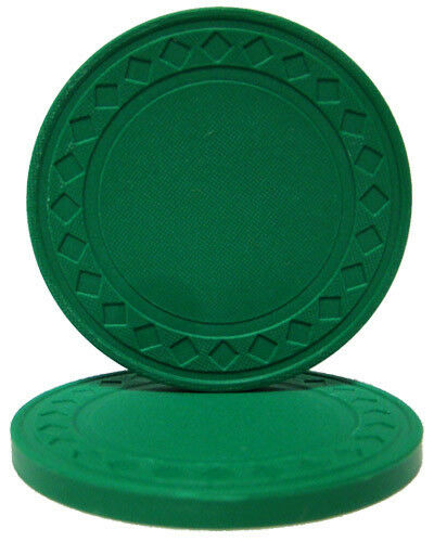 (25) Green Super Diamond Poker Chips