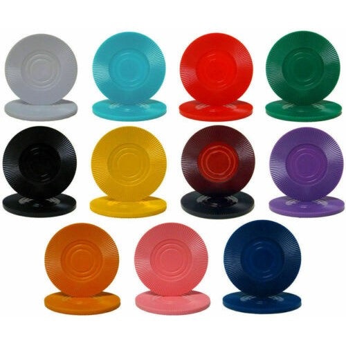 Interlocking Radial Plastic Poker Chip Sample Set