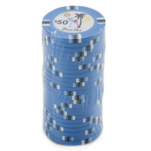 (25) $50 Desert Heat Poker Chips