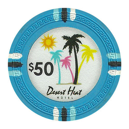 (25) $50 Desert Heat Poker Chips