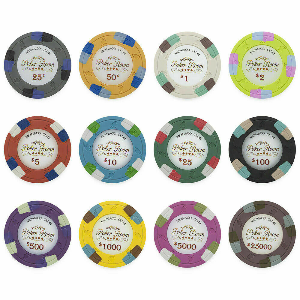 Monaco Club Poker Chip Sample Set