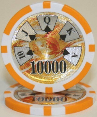 (25) $10000 Ben Franklin Poker Chips