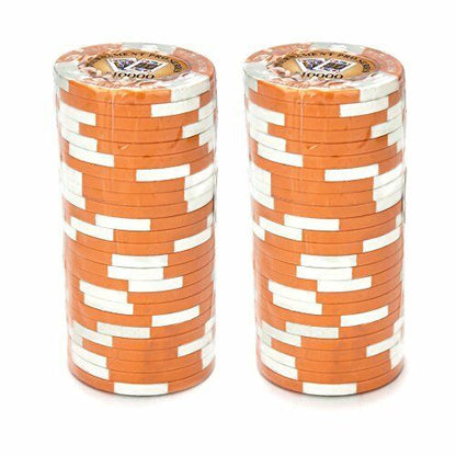 (25) $10000 Tournament Pro Poker Chips