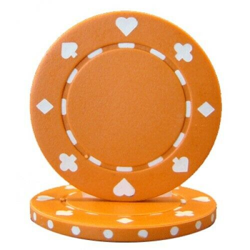 (25) Orange Suited Poker Chips