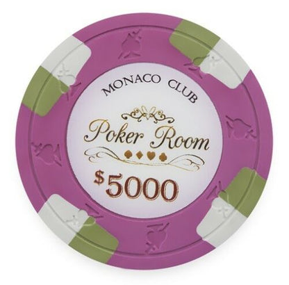 Monaco Club Poker Chip Sample Set