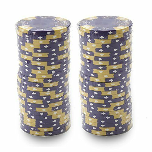 (25) Purple Ace King Suited Poker Chips