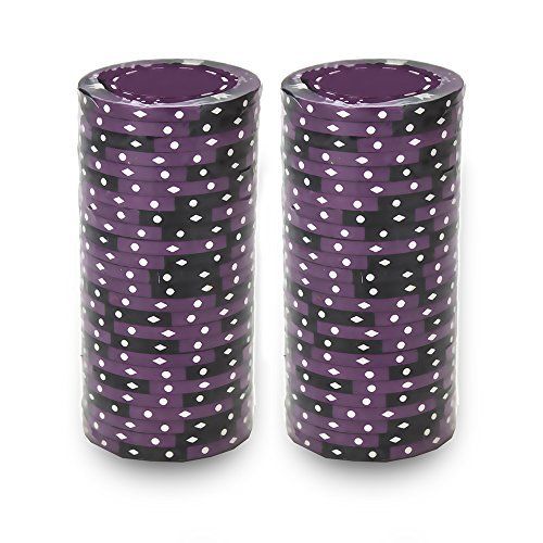 (25) Purple Crown & Dice Poker Chips