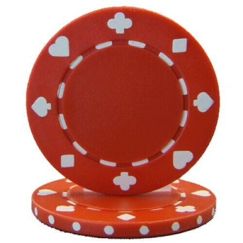 (25) Red Suited Poker Chips