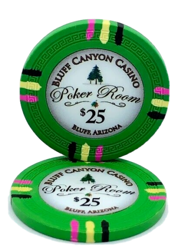 (25) $25 Bluff Canyon Poker Chips