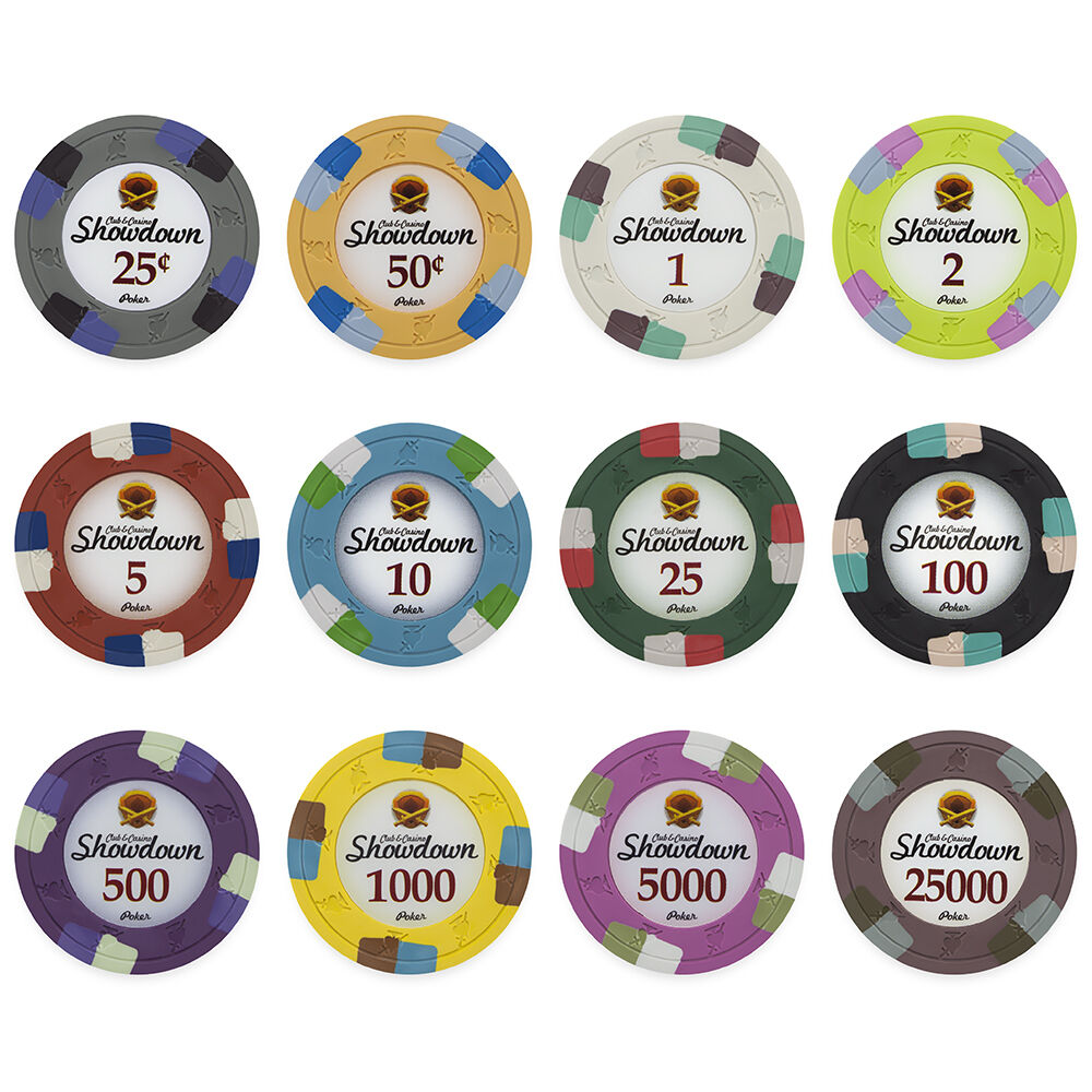 1000 Showdown Poker Chip Set with Aluminum Case