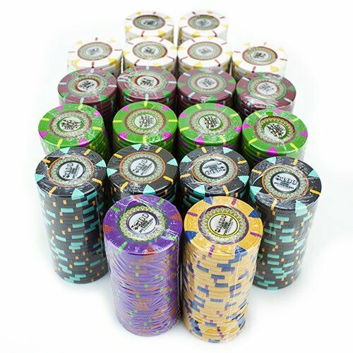 1000 The Mint Poker Chip Set with Acrylic Case